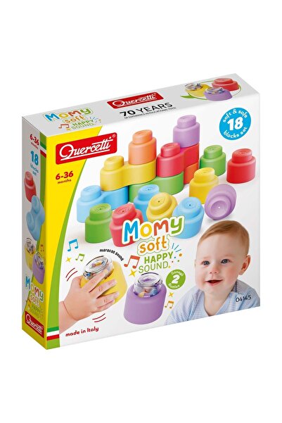 quercetti Set constructie cu forme moi, Quercetti, Momy Soft Happy Sound, 18 ...