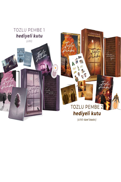 Ephesus Yayınları Tozlu Pembe 1 Hediyeli Kutulu Ciltli ve Tozlu Pembe 2 Kutul...