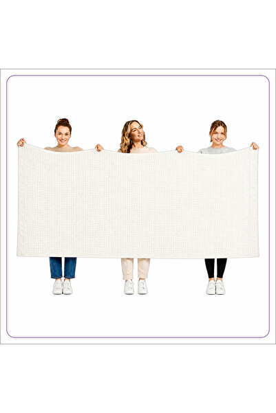 Donetella 1 Pcs Bath Sheet 90x180 cm – 310 GSM Waffle Microfiber, Soft, Absor...