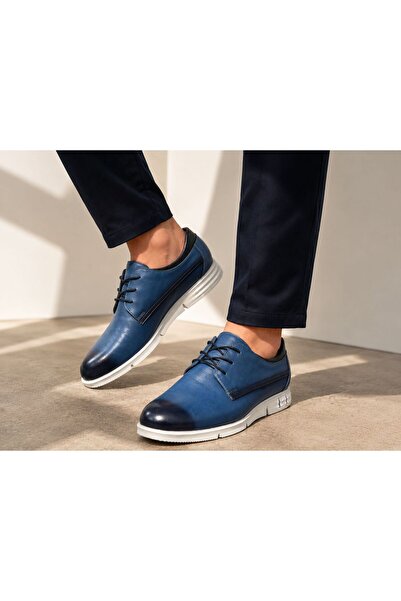 Voyager ELİTE HAKİKİ DERİ NORT BLUE BEYAZ TABAN CASUAL