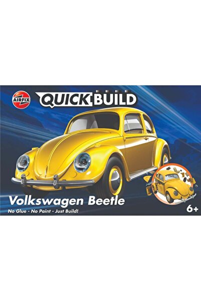 Airfix Set de constructie, Quickbuild, Vw Beetle, Yellow, 36 piese