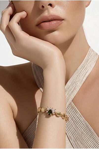Monalisa Home Luxurious and Showy Figured Shiny Golden Yellow Bracelet