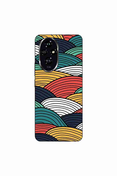 OEM Husa compatibila cu Honor 200 Silicon Gel Tpu Model Abstract Striped Peaks