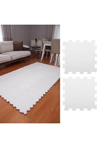Beyaz Modern Oturma odası, çocuk odası, yatak odası, hol, balkon vb alanlarda kullanılabilen yapboz halı