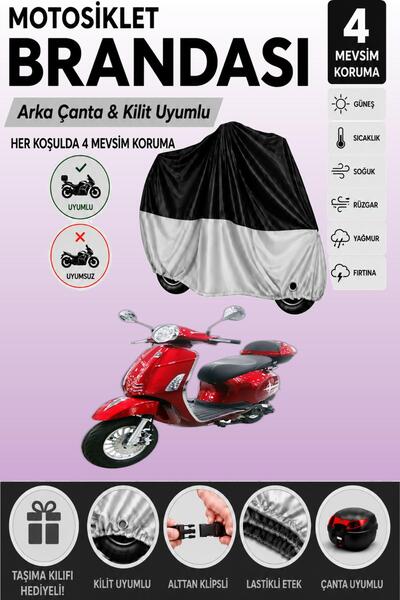 Cemku Double Black Top - Gray Bottom, Rear Bag Compatible King Motor Kr-211 R...