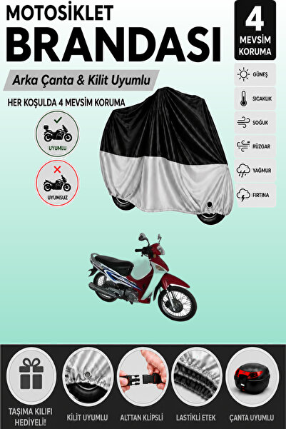 Cemku Double Black Top - Gray Bottom, Rear Bag Compatible Yuki Yk100-2H Motor...