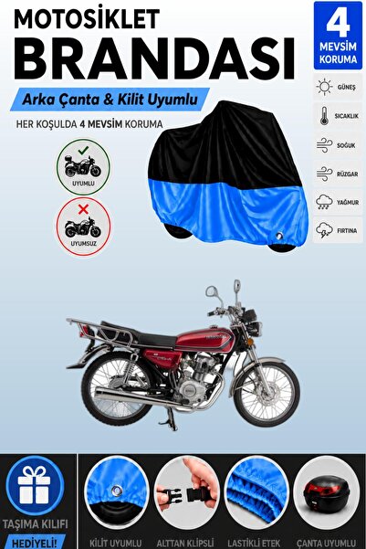 Cemku Double Black Top - Blue Bottom, Rear Bag Compatible Mondial 100 Masti M...