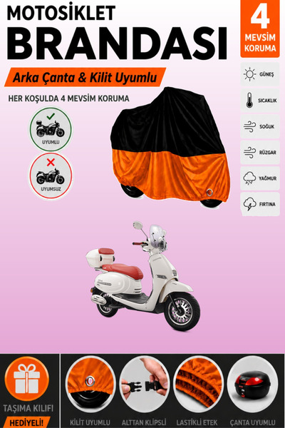 Cemku Double Black Top - Orange Bottom, Rear Bag Compatible Kuba Brilliant 12...