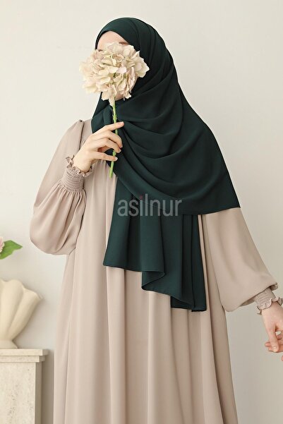 ASİLNUR شال إليف كبير الحجم 70x220 أخضر زمردي