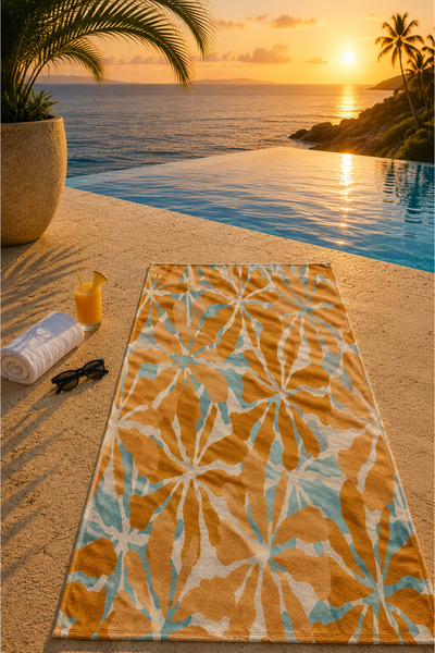 Casnack Ayben model printed peştamal beach towel
