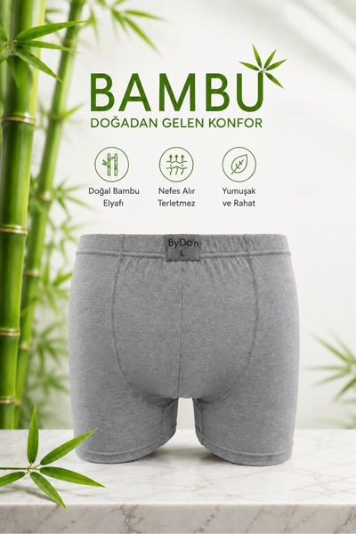 ByDon ERKEK LİCRALI BAMBU BOXER ( İÇTEN LASTİKLİ )