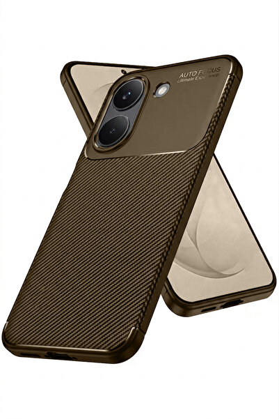 Nezih Case Poco X8 Pro Uyumlu Kamera Korumalı (Karbon Tasarım) Koruyucu Lüx S...