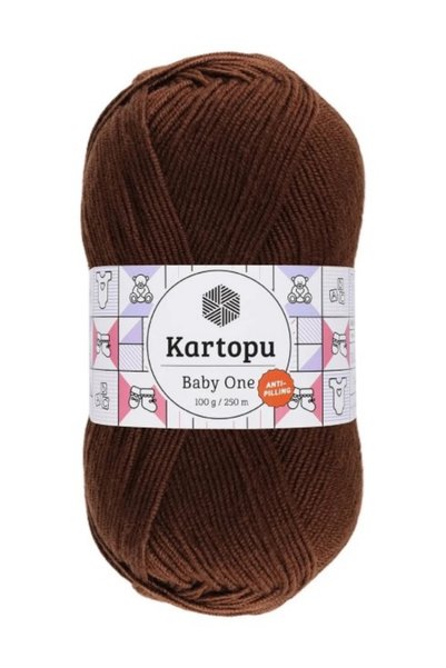 Genel Markalar Baby One Antipilling El Örgü İpliği 100 GR RENK NO : K890 KAHV...