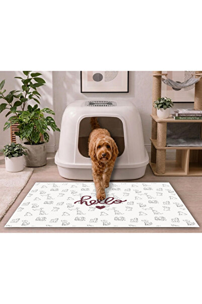 Harika bir ev KEDİ VE KÖPEK TUVALETİ KUMU PASPASI 40X50 CM HAYVAN MATI (HELLO...
