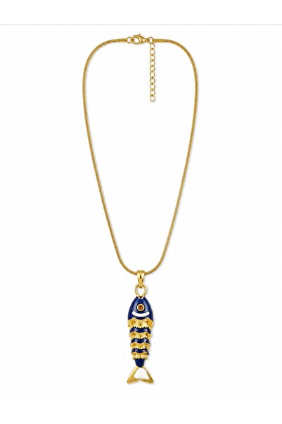 Goche Gold Plated Enamel Moving Fish Pendant - 316L Stainless Steel Women's J...