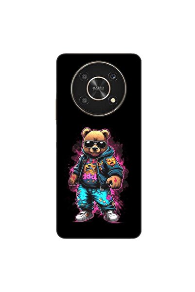 OEM Husa compatibila cu Honor X30 Silicon Gel Tpu Model Bear Cool Black