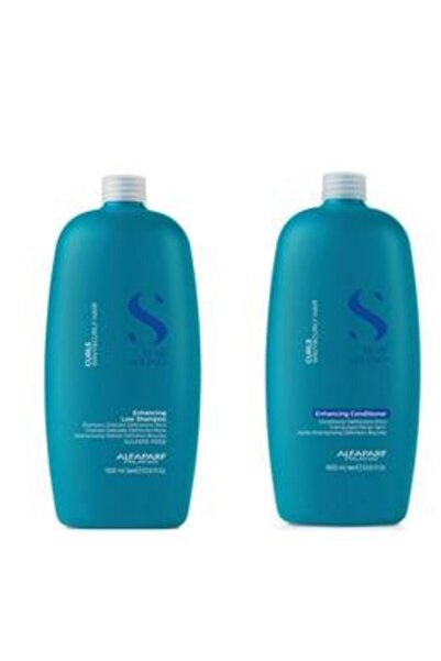 Alfaparf Milano Pachet pentru Par Cret sau Ondulat - Semi di Lino Curls Enhan...