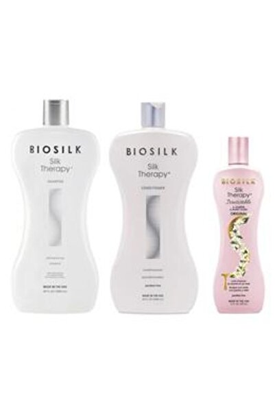 Biosilk Pachet Nutritiv pentru Toate Tipurile de Par - Farouk Silk Therapy: S...