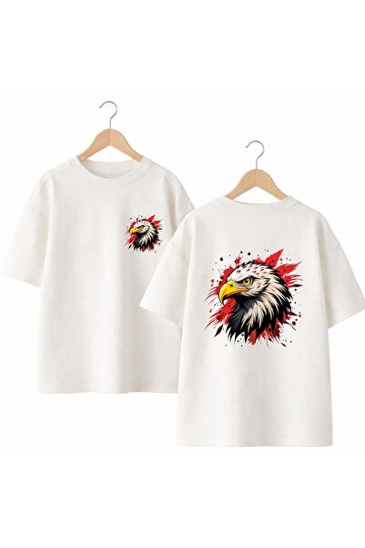 playwear Red Tug Eagle Printed on the Back and Front Chest, 100% Cotton Overs...