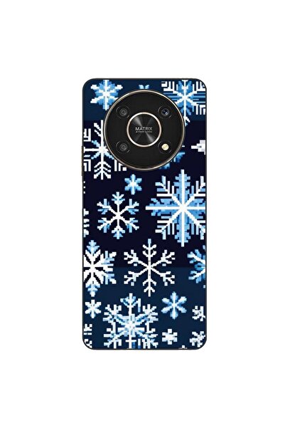 OEM Case compatible with Honor X30 Silicone Gel Tpu Pattern Pixel Art Snowflakes