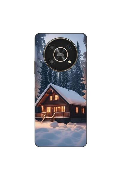 OEM Husa compatibila cu Honor X30 Silicon Gel Tpu Model Peisaj Iarna Cabana