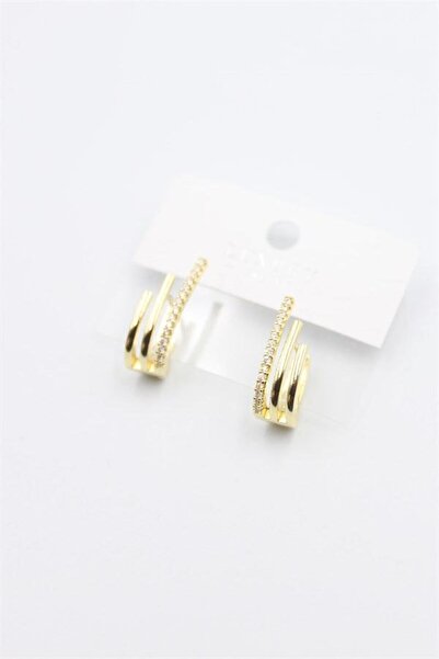 atastore2017 Jewelled Hoop Earrings - Gold