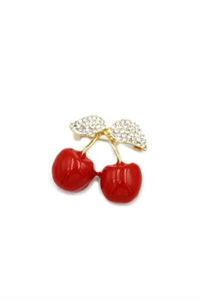 Royaleks Cherry Brooch - Red