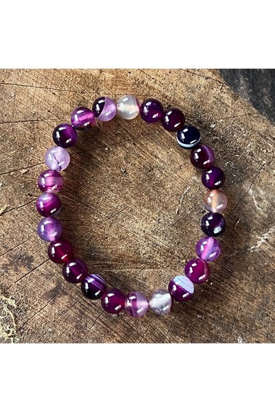 DRUZY Bratara agat mov 8 mm