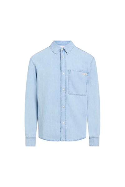 Calvin Klein Cămașă bărbătească din denim bumbac-in M