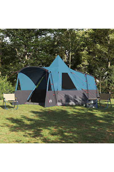 vidaxl Cort Teepee pentru 8 Persoane albastru 720 x 465 x 295 cm
