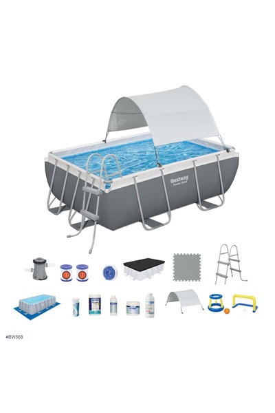 BESTWAY Gölgelikli Prefabrik Havuz Seti 282x196x84cm Bw568 56629