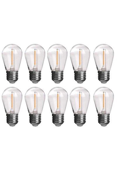 proled Set of 10 LED filament bulbs, 1W, E27, warm light 3000K
