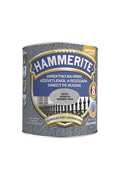 Hammerite Vopsea metalică cu efect de ciocan 0.75 L, Argintiu / 5093603