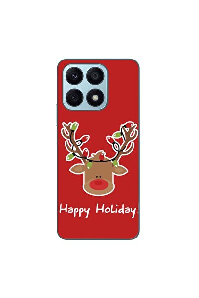 OEM Husa compatibila cu Honor X8a Silicon Gel Tpu Model Craciun Ren Happy Hol...