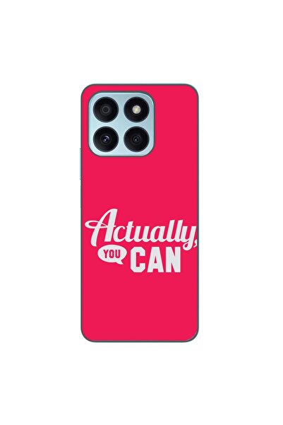 OEM Husa compatibila cu Honor X8b Silicon Gel Tpu Model Mesaj Actually You Can