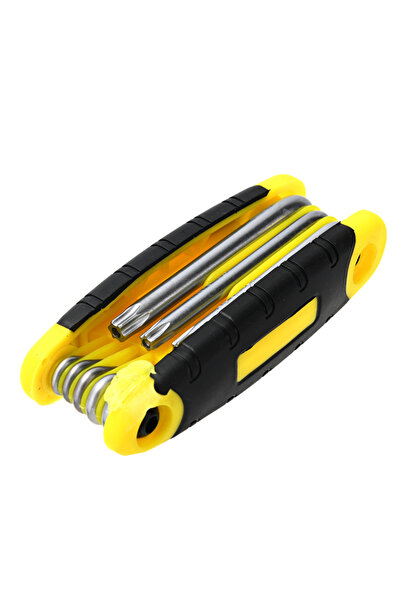Lawazim Folding Torx Key Set Tamper-Proof Star Wrench for Auto & Bicycle Repair
