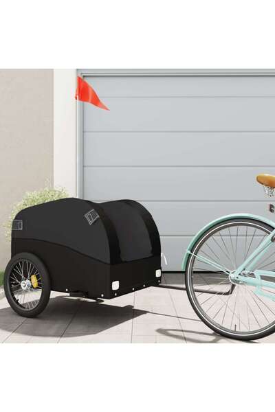 vidaxl Remorcă pentru biciclete, negru, 45 kg, fier