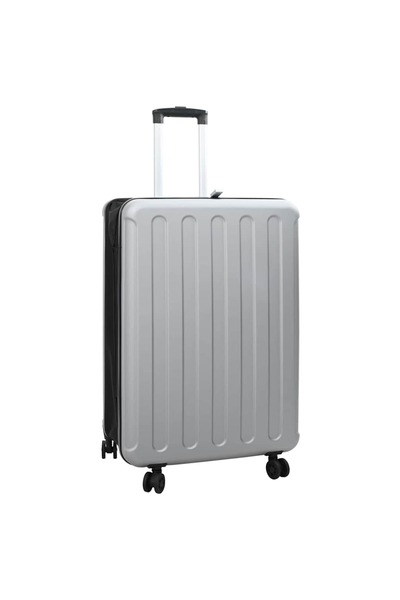 vidaxl Valiză cu blocare Argintiu 50 x 30 x 76 cm Plastic ABS