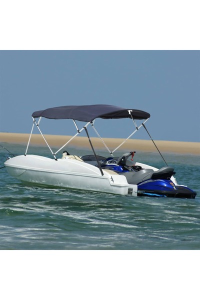 vidaxl Parasolar Bimini 4 arcuri, pereți laterali 243x(170-182)x137 cm