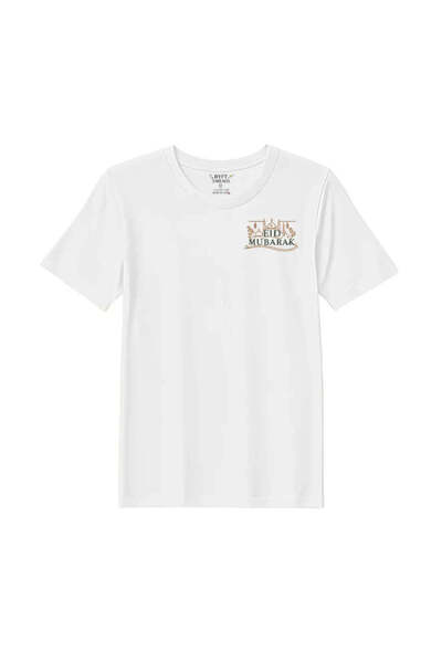 BYFT Threads Eid T-Shirt - Eid Skyline Elegance Embroidered Design, Premium P...