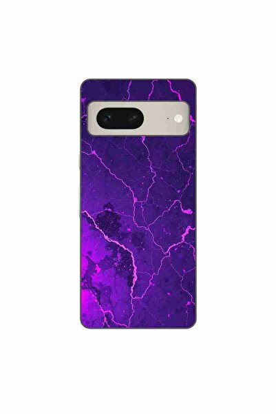 OEM Husa compatibila cu Google Pixel 8 Silicon Gel Tpu Model Ultraviolet Marb...