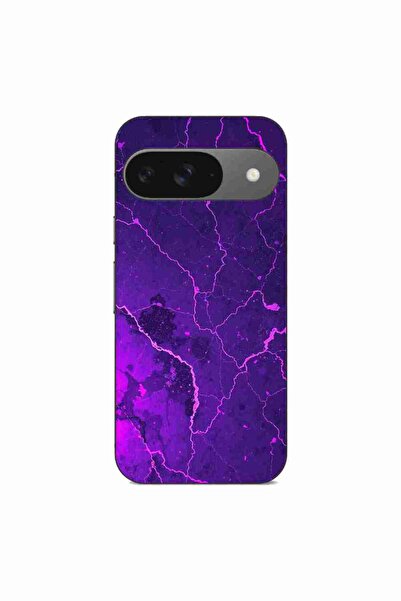 OEM Husa compatibila cu Google Pixel 9 Silicon Gel Tpu Model Ultraviolet Marb...
