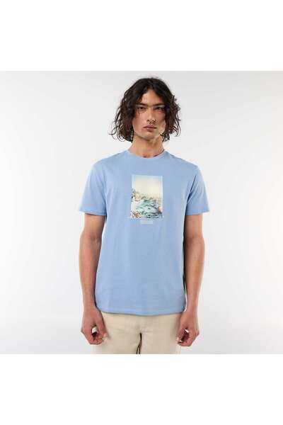 KIABI Printed Short-Sleeve T-Shirt with Front and Back Design BLUE