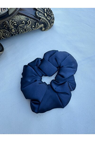 Rapunzel Accessories 1 Adet Lacivert Büyük Boy Saten Lastikli Simit Toka - 3....