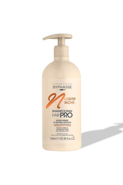 BYPHASSE Pro Nutritive Rich, Șampon pentru păr, Hrănitor, 750 ml