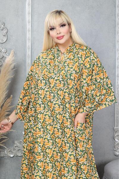 mervemoda Women's large size woven dress