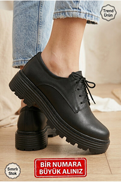 Registan Shoes LUXERA KADIN LOAFER AYAKKABI KALIN TABAN GÜNLÜK RAHAT TREND