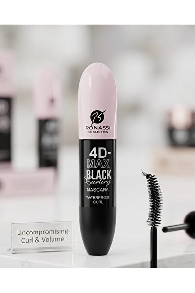 RONAS Ronassi Cosmetics 4D-Max Black Curling Suya Dayanıklı Hacim ve Kıvırma ...