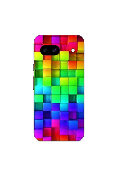 OEM Husa compatibila cu Google Pixel 8A Silicon Gel Tpu Model Colorful Cubes