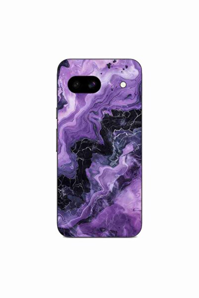 OEM Husa compatibila cu Google Pixel 8A Silicon Gel Tpu Model Abstract Purple...